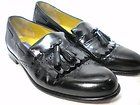  Black Leather Kilt Tassel Loafer Sz 9.5 N A1 Mens Dress Shoe 