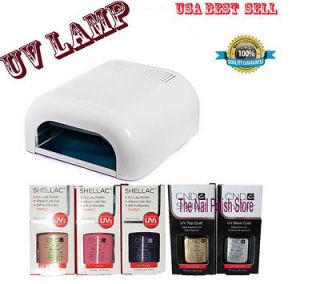 CND Shellac UV Lamp Kit Set 3 Colors & Base , Top Coat *@_@*