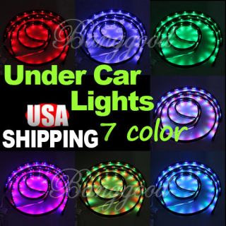   LED Underbody Underglow Under Car Neon Light Kit w. 4 Tubes, 126 LEDs