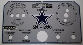 Lincoln Electric Welder SA 200, L 5171 Dallas Cowboy Control Plate 