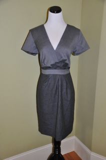 CREW Heidi Dress Prince of Wales Wool $198 Grey 8