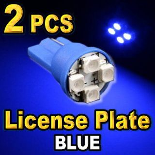 Blue 168 194 T10 4 SMD LED Bulbs For Licence Plate Light FORD