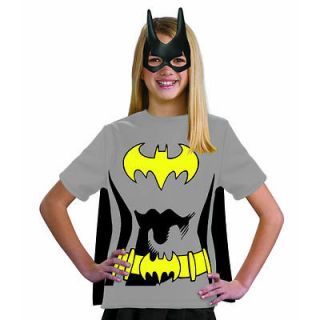 Batgirl CHILD Costume Kit Size L Large 12 14 T Shirt Cape Mask NEW