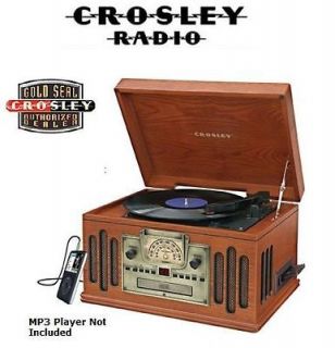 AM/FM Cassette CD  Retro Style Turntable Crosley Musician CR704C PA 