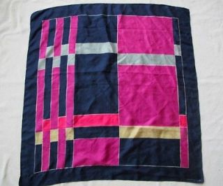 silk scarf marja kurki geometric bl print pink navy 32  19 