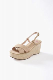 fornarina beige suede wedge sandals 6992 more sizes more options