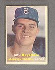 1957 Topps #18 Don Drysdale Rookie VG/EX (crease free) *6356