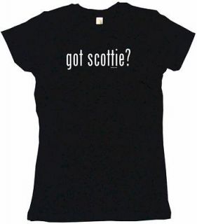 Got Scottie? Scottish Terrier Logo Womens Tee Shirt Pick Size Small 