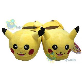 NEW TAKARA Pokemon Pikachu Kids Plush Doll Slipper Slippers RARE