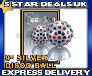 silver disco rotating ball djs club pub party lights