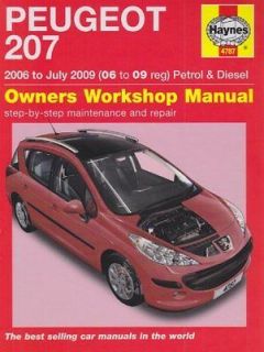 Peugeot 207 Petrol Diesel Service Repair Manual 2006 to 2009 Book 