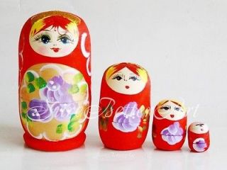 Russian Nesting Dolls Wooden Child Toy Matryoshka Xmas Gift 1 Set 