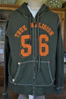 NEW AUTHENTIC TRUE RELIGION CLASSIC 56 HOODIE ARMY size S $172