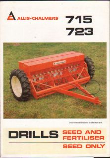 Allis Chalmers 715 & 723 Tractor Grain Drill Brochure Leaflet