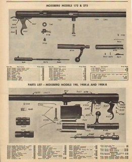 1964 mossberg ad model 173 273 190 parts list time
