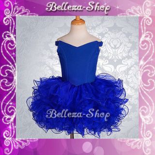 pcs Girls Royal Blue Cupcake National Pageant Party Dress SZ 3 4T 