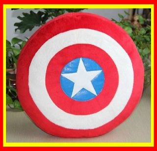 NEW THE Captain America shield throw pillow Plush toy movie gift home 