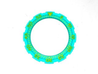 swatch new aqua green ring plastic scuba bezel ring one
