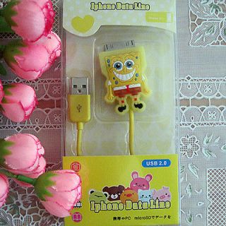 spongebob usb data sync charger cable 4 ipod iphone from