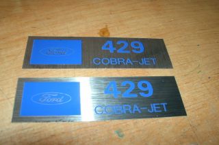 FORD 429 COBRA JET 429CJ VALVE COVER DECALS NEW PAIR MUSTANG TORINO 