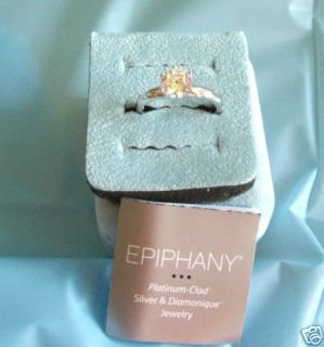 epiphany platinum clad dq scattered stone ring sz 10 time