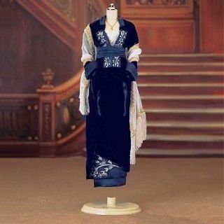 franklin mint titanic blue velvet gown ensemble b11yu67  29 