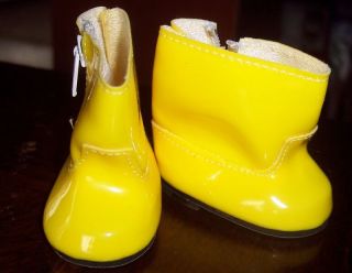 new yellow vinyl rain boots shoes fits vtg crissy doll