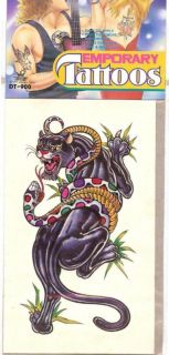 large temporary tattoo black panther for costume 