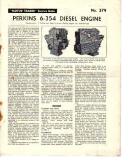 perkins 6 354 diesel engine motor trader service data from