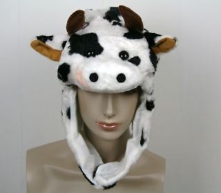 cattle milk cow ox costume warm hat mask cap halloween