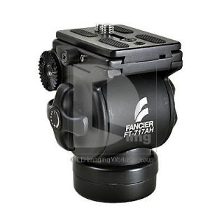 360° FT 717AH Video DSLR Camera Fluid Tripod Head Drag Handle Fr 7D 