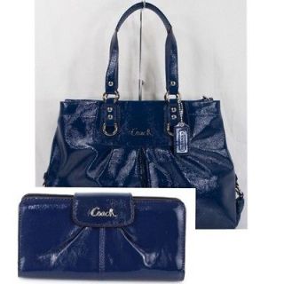 NWT Authentic Coach Ashley Patent Leather Carryall purse #15516 