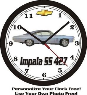 1968 chevrolet impala ss 427 wall clock free usa ship