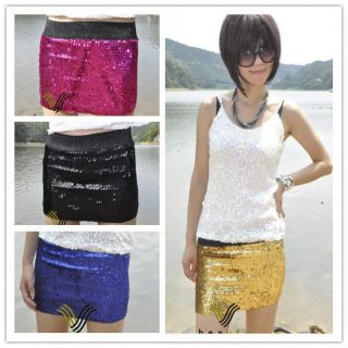 Fancy Shine Glitter All over Sequin Fitted DS Dance Jazz Mini Hot 