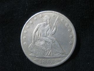 rare xf 1855 s seated liberty half dollar time left