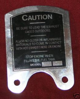 maytag engine model 92 caution plate new repro  19 99 buy 