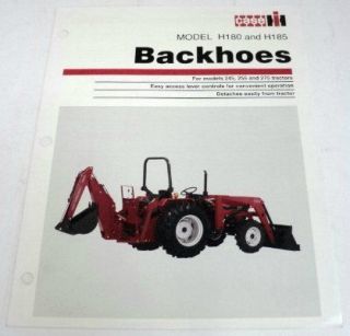 case ih c 1980s h 180 h 185 backhoe brochure
