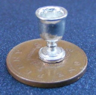 12 Scale White Metal (Pewter) Goblet Dolls House Miniature Bar 