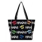 ROBIN RUTH HAWAII Small Tote Bag ~ HONU BLACK WHITE RAINBOW 10x10x5 