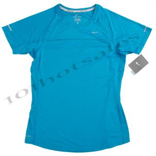 35 Nike Miler Short Sleeve Womas Running Top 405254 424 Size M