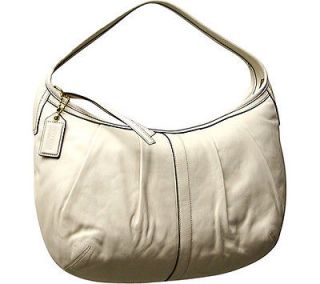  COACH White Ergo Leather Hobo handbag with dust bag, Retail $425