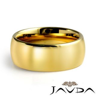 Women Tungsten Carbide Wedding Band Ring Dome Gold Plated Size 5
