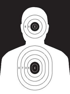 Police Pistol and Rifle Human Silhouette Shooting Targets   19x25   31 