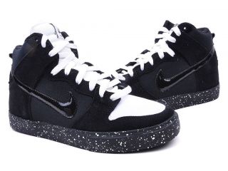 Mens Nike SB Dunk High LR Speckle Black/Black Wh​ite 487924 004 Size 