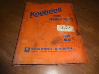 Koehring 466 Hydraulic Excavator Operators Manual & Parts Catalog 