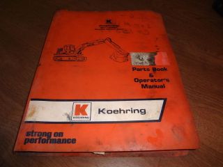 Koehring 466 Hydraulic Hoe Excavator Operators and Parts Catalog 