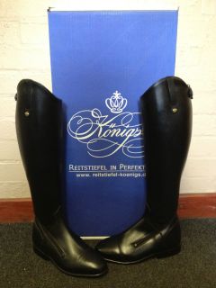 Konigs Prince (Marcus Zip) Long Leather Riding Boots   Black   Size 4