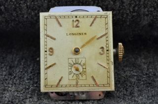 Vintage LONGINES Wrist Watch Movement 17 JEWEL 9LT for Parts or Repair 
