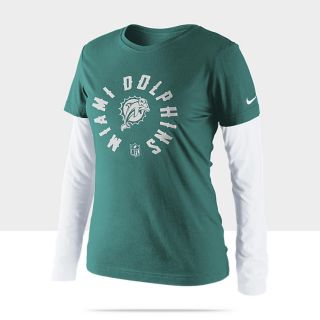 Nike Coin Toss NFL Dolphins Womens T Shirt 475047_427_A
