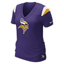 Nike Fashion V Neck NFL Vikings Womens T Shirt 469938_545_A